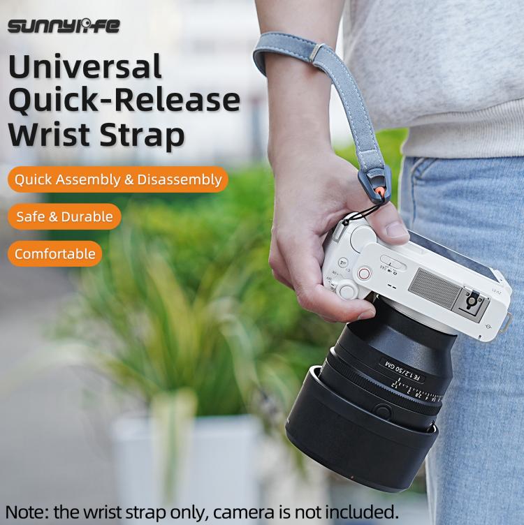 Sunnylife Universal Quick-Release Wrist Strap Adjustable Wrist Lanyard Soft Safe Rope for Action Camera