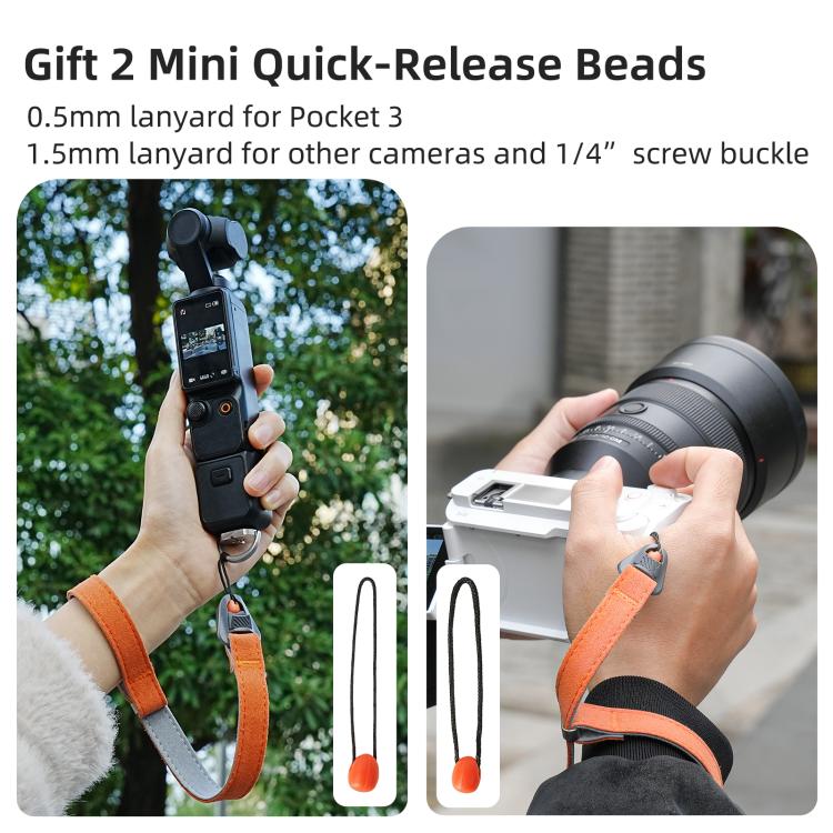 Sunnylife Universal Quick-Release Wrist Strap Adjustable Wrist Lanyard Soft Safe Rope for Action Camera
