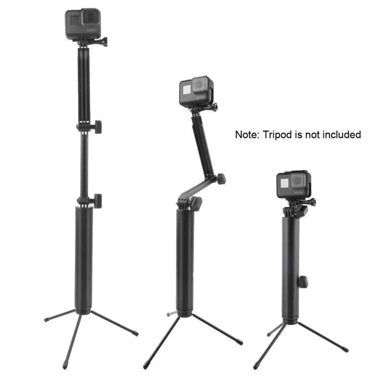 3-Way Monopod + Magic Mount Selfie Stick for GoPro, Insta360, DJI and Other Action Cameras, Length: 24.5-63cm