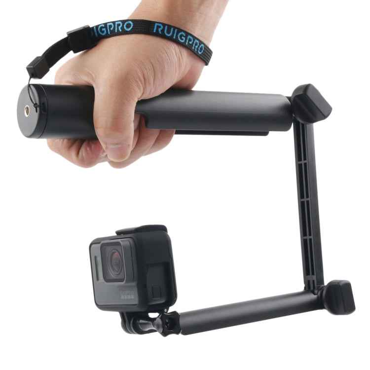 3-Way Monopod + Magic Mount Selfie Stick for GoPro, Insta360, DJI and Other Action Cameras, Length: 24.5-63cm
