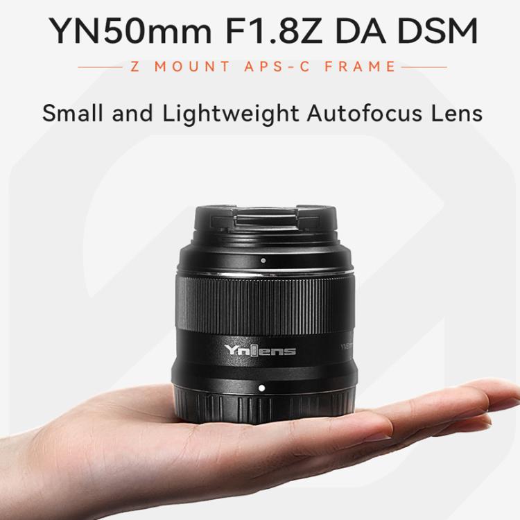 YONGNUO YN50MM F1.8Z DA DSM APS-C Frame Auto Focus Lens for Nikon Z-mount Mirrorless Cameras, YN50mm F1.8Z