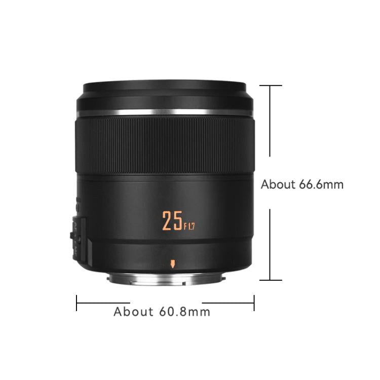 YONGNUO YN25mm F1.7M STM M4/3 Mount Lens for Panasonic / Olympus, YN25mm F1.7M