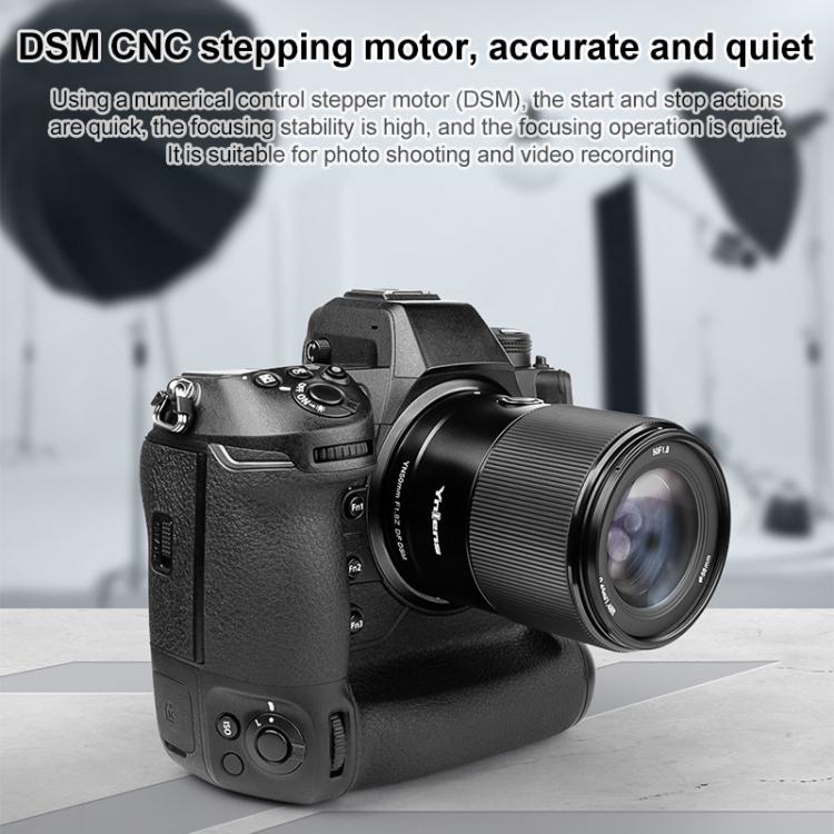 YONGNUO YN50mm F1.8Z DF DSM Full Frame Auto Focus Standard Prime Lens for Nikon Z-mount Mirrorless Cameras, YN50mm F1.8Z Full Frame