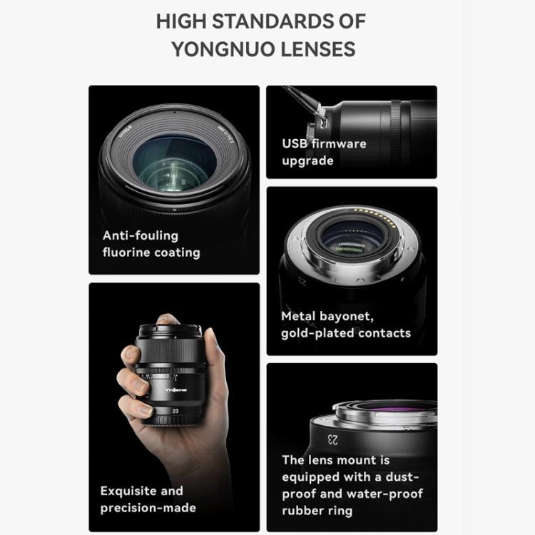 YONGNUO YN23mm F1.4S DA DSM WL Pro APS-C Frame Lens with Remote Control for Sony E-mount, YN23mm F1.4S DA DSM WL Pro