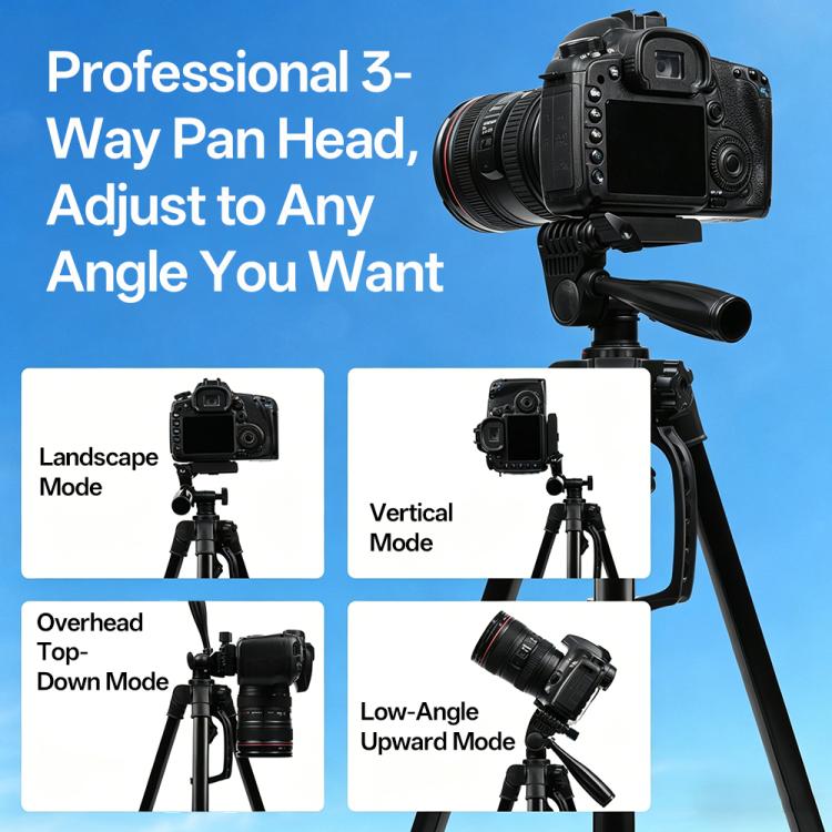 3366 1.4m Portable Phone Live Selfie Tripod DV SLR Camera Stand