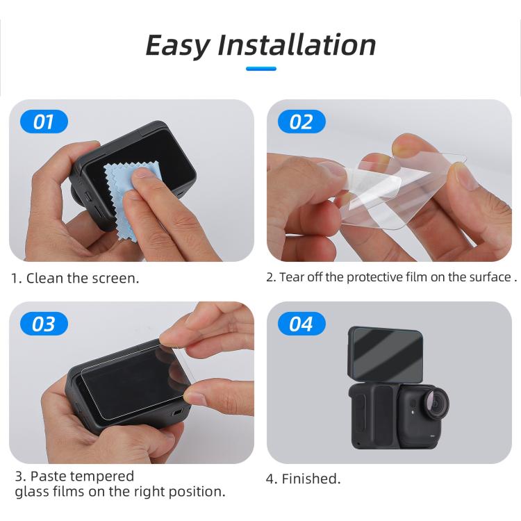 For Insta360 GO Ultra 2pcs Sunnylife Screen Lens Explosion-proof Film, Sunnylife
