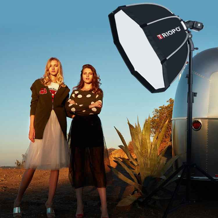 TRIOPO KS55 55cm Speedlite Flash Octagon Parabolic Softbox Diffuser with Bracket Mount Handle