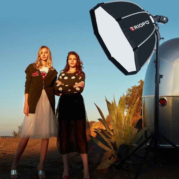 TRIOPO KS90 90cm Dome Speedlite Flash Octagon Parabolic Softbox Diffuser with Bracket Mount Handle for Speedlite