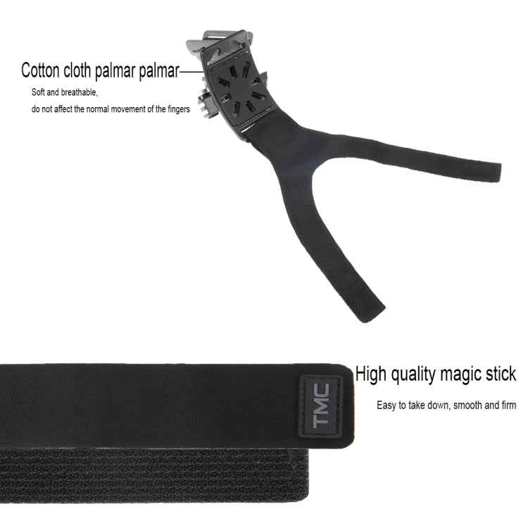 GP278 3 in 1 Hand Wrist Arm Leg Straps 360-degree Rotation Mount for GoPro, Insta360, DJI and Other Action Cameras