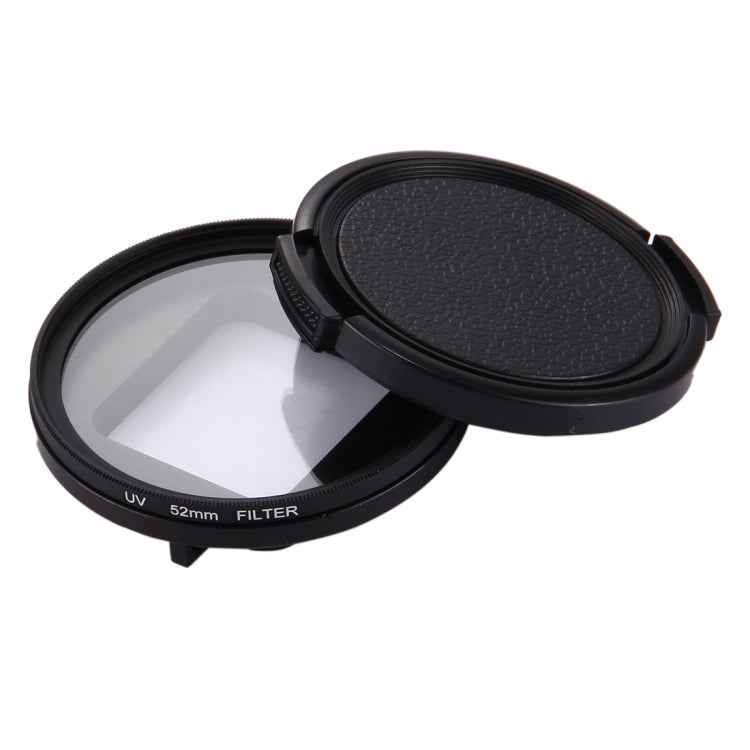 52mm 3 in 1 Round Circle UV Lens Filter with Cap for GoPro HERO7 Black/6 /5