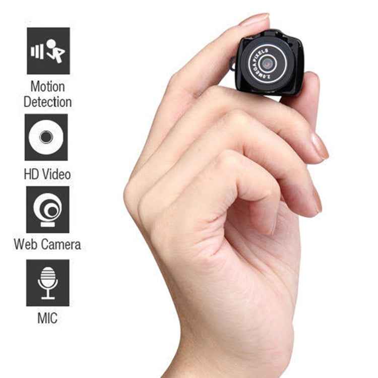 Y2000 HD Outdoor Sports Ultra-Mini DV Pocket Digital Video Recorder Camera Camcorder, Support Max 32GB Micro SD / TF Card(Black)