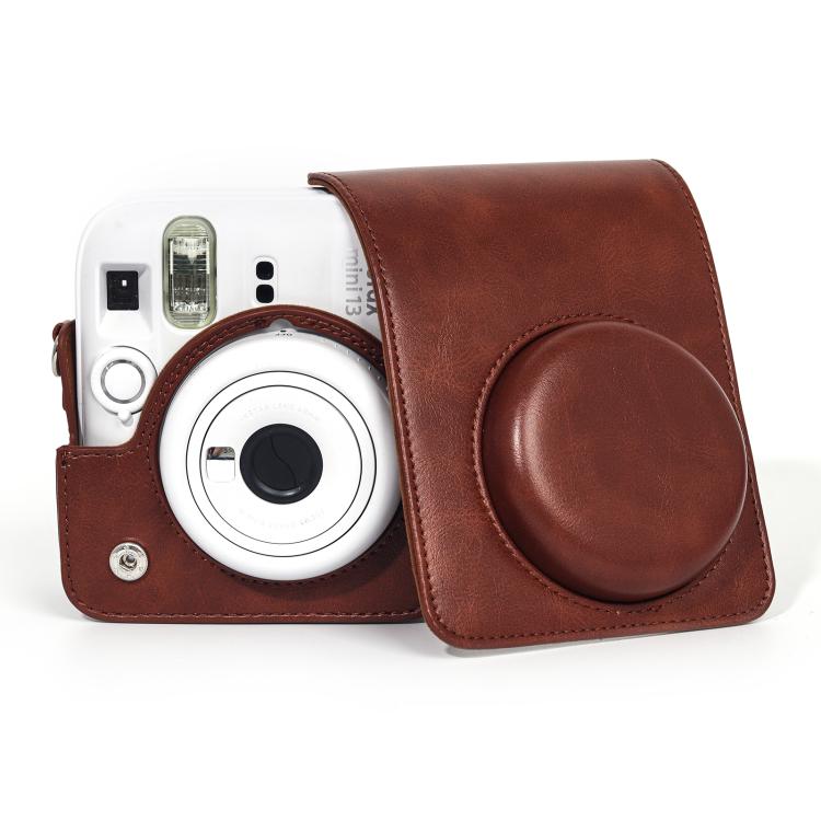 For FUJIFILM Instax Mini 13 Vegan Leather Full Body Camera Protective Bag with Shoulder Strap, For FUJIFILM Instax Mini 13