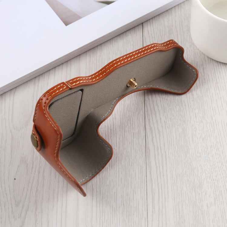 1/4 inch Thread PU Leather Camera Half Case Base for Nikon Z6 / Z7