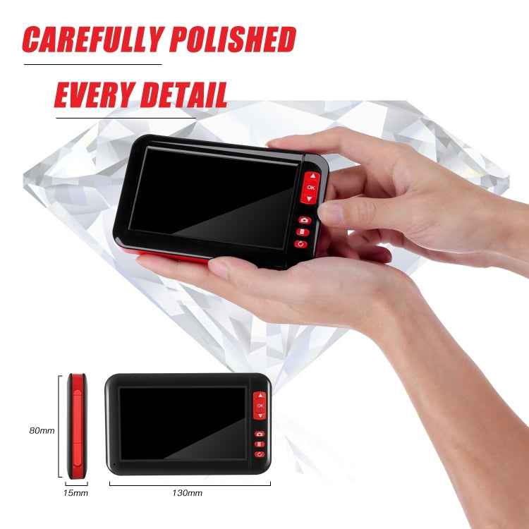 P20 4.3 Inch Screen Display HD1080P Inspection Endoscope with 8 LEDs, Length: 2m, Lens Diameter: 8mm, Hard Line