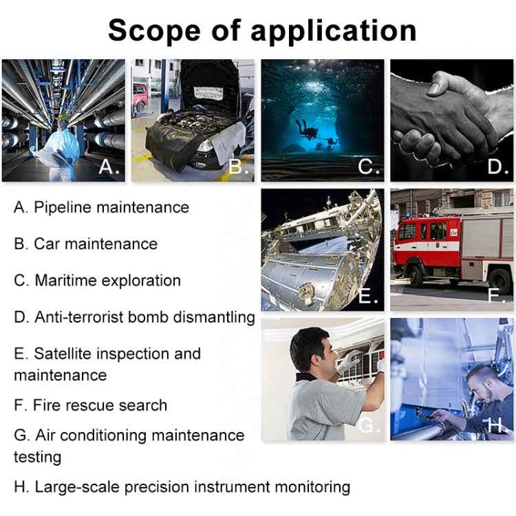 F99 HD Mobile Phone Endoscope, 8mm Waterproof Pipe Endoscope, Wifi Version, Flexible Cord, Length: 1m