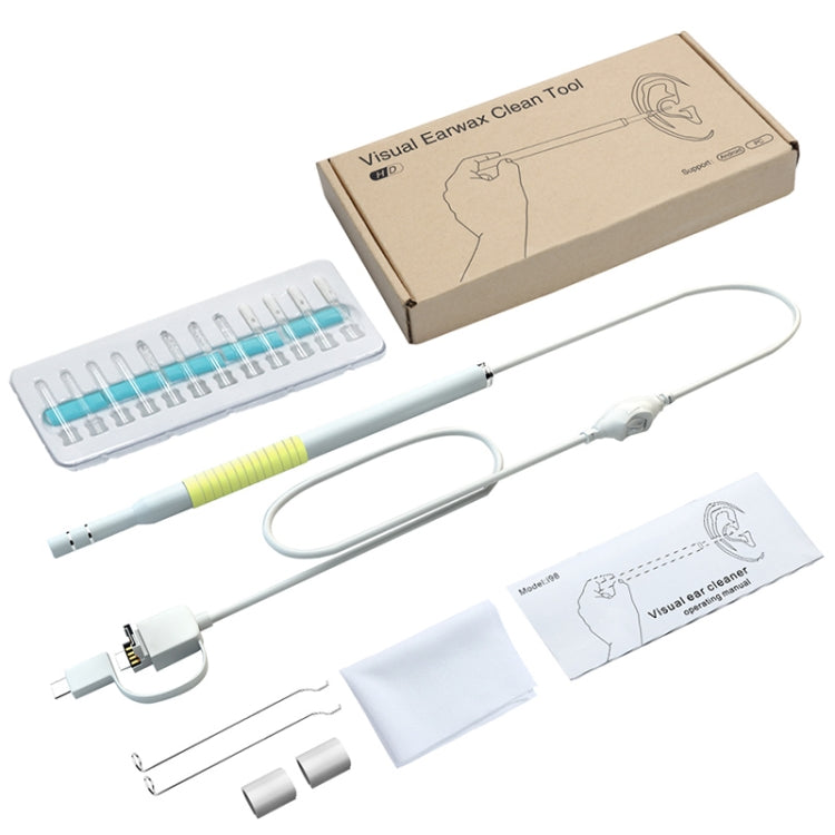 I98 1.3 Million HD Visual Earwax Clean Tool Endoscope Borescope with 6 LEDs, Lens Diameter: 5.5mm