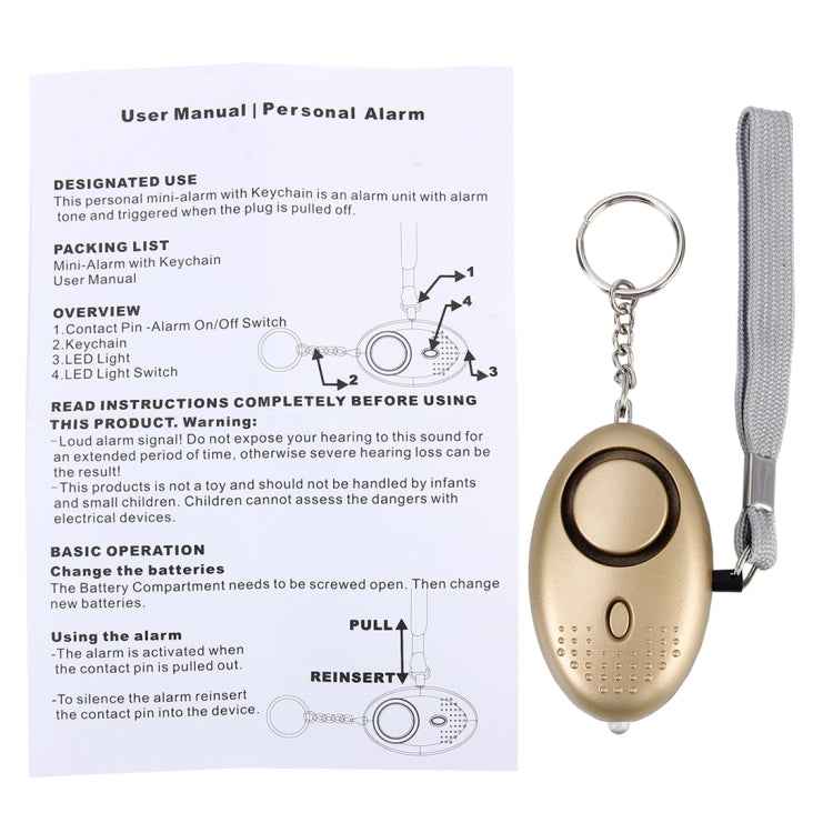 SINCOTE SCT-032 Mini Safe Buzzer Loud Personal Alarm with Anti-Rape for Girl and Kids, 130dB Alarm