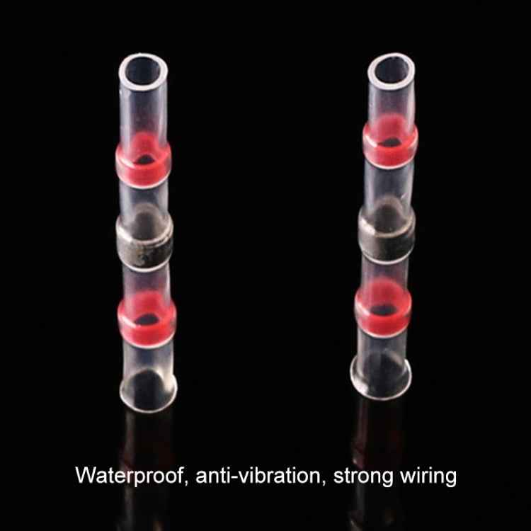 100 PCS AWG22-18 0.5-1.5mm Seal Heat Shrink Butt Wire Connectors Red Terminals Solder Sleeve