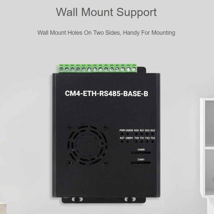 Waveshare Dual ETH Mini-Computer for Raspberry Pi CM4, Gigabit Ethernet, 4CH Isolated RS485
