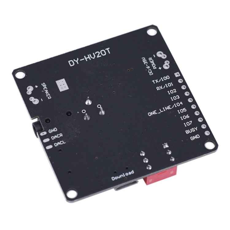 DY-HV20T 12V/24V 10W/20W Voice Playback Module MP3 Music Player UART I/O Trigger Amplifier Board Module