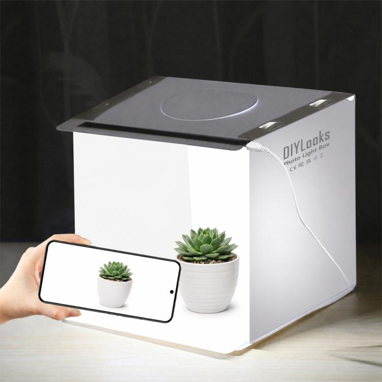 20cm Folding Portable 550LM Light Photo Lighting Studio Shooting Tent Box Kit with 6 Colors Backdrops (Black, White, Yellow, Red, Green, Blue), Unfold Size: 24cm x 23cm x 23cm