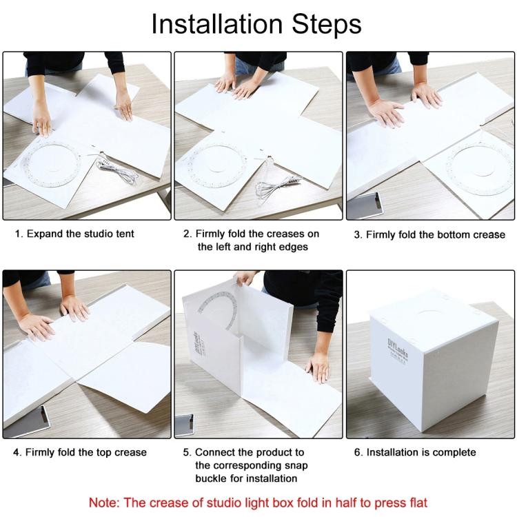 23cm Ring LED Panel Folding Portable Light Photo Lighting Studio Shooting Tent Box Kit with 6 Colors Backdrops (Black, White, Yellow, Red, Green, Blue), Unfold Size: 24cm x 23cm x 23cm