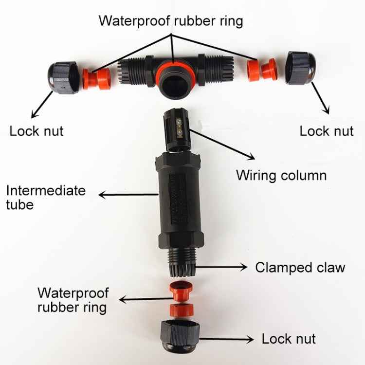 XY25 IP68 Waterproof 5 Pin T-type Cable Connector