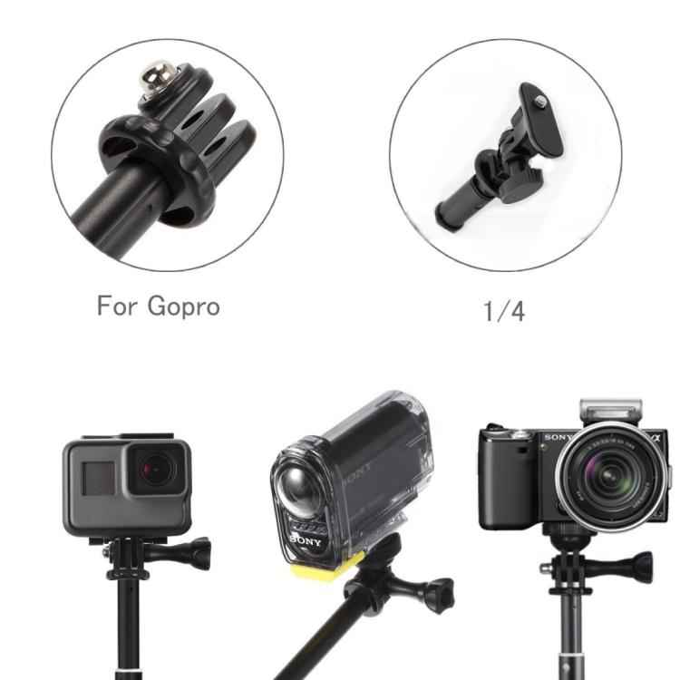 Universal Aluminum Alloy Selfie Stick with Adapter, Length: 25-75cm