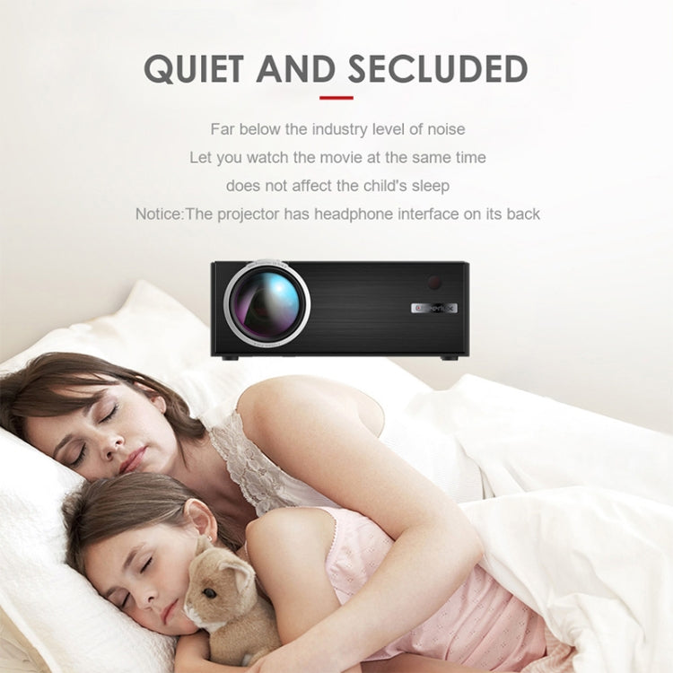 Cheerlux C7 1800 Lumens 800 x 480 720P 1080P HD Smart Projector, Support HDMI / USB / VGA / AV / SD, C7