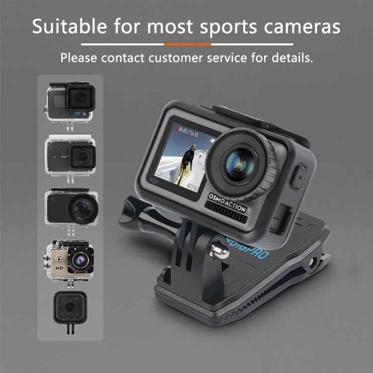 RUIGPRO 360 Degree Rotation Backpack Rec-Mounts Clip Clamp Mount + Phone Clamp for GoPro, Insta360, DJI and Other Action Cameras