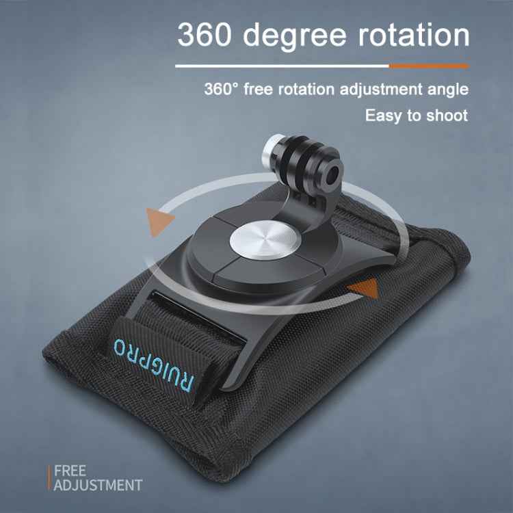 RUIGPRO Hook and Loop Fastener Backpack Rec-Mounts Clip Clamp Mount with Screw for GoPro, Insta360, DJI and Other Action Cameras