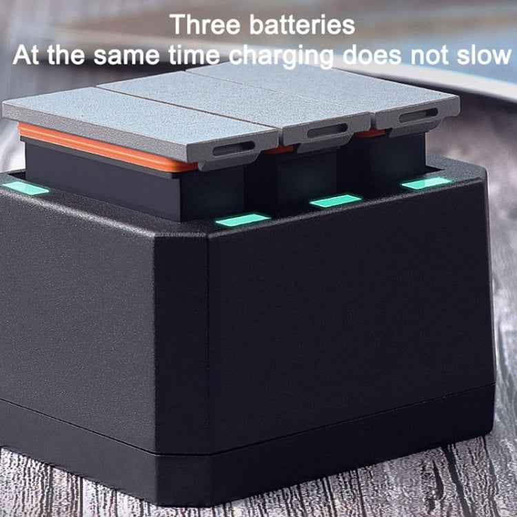 USB Triple Batteries Charger with LED Indicator Light for DJI OSMO Action