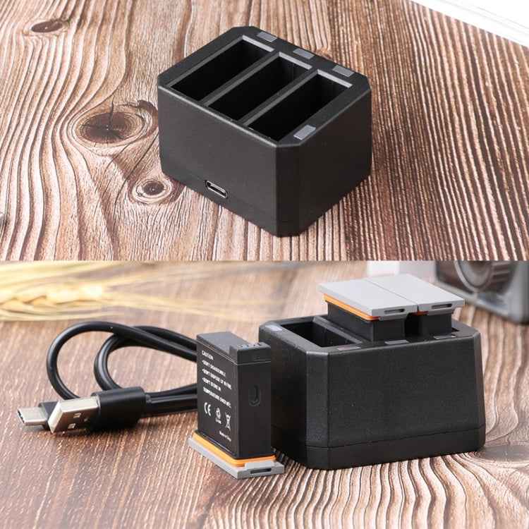 USB Triple Batteries Charger with LED Indicator Light for DJI OSMO Action