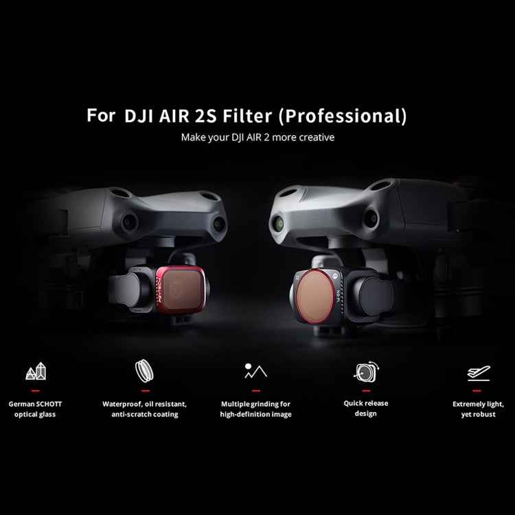 PGYTECH P-16B-065 Variable VND (6-9 Stop) Lens Filter for DJI Air 2S