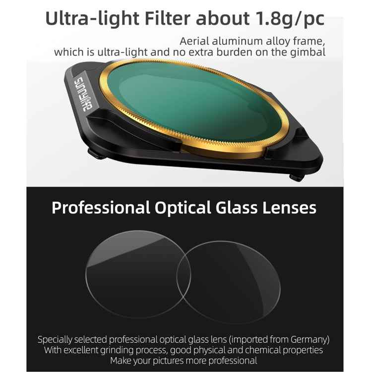 Sunnylife A2S-FI9342 ND16 Lens Filter for DJI Air 2S