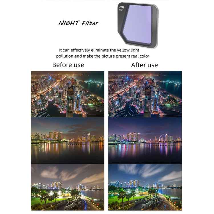 JSR Drone 8 in 1 MCUV+CPL+ND16+32+64+1000+STAR+NIGHT Lens Filter for DJI Mavic 3