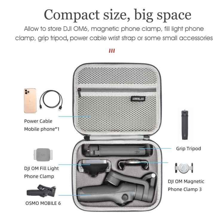 For DJI Osmo Mobile 6 STARTRC Portable Shockproof Waterproof PU Case Bag