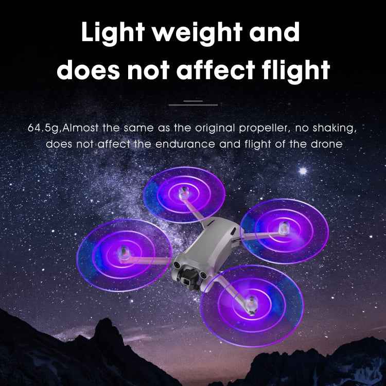 For DJI Mini 4 Pro / Mavic Mini 3 Pro STARTRC 2 Pairs Color LED Flash Lamp Low Noise Propellers