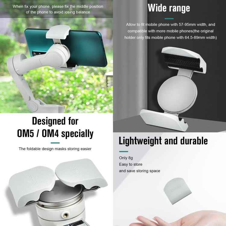 For DJI OM4 STARTRC Handheld Gimbal Quick Release Magnetic Buckle Clamp Expansion Bracket