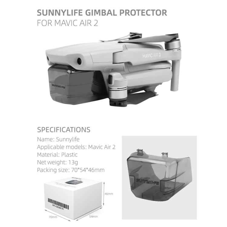 Sunnylife For DJI Mavic Air 2 Camera Lens Protective Cover Hood