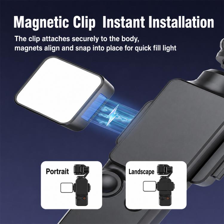 For DJI Osmo Pocket 3 Desiontal Portable Magnetic Fill Light, PM01 Single Light, PM01 Single Light