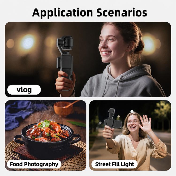 For DJI Osmo Pocket 3 Desiontal Portable Magnetic Fill Light, PM02 Dual Light, PM02 Dual Light