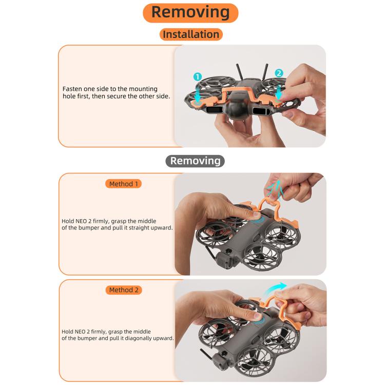 For DJI Neo 2 Sunnylife Quick-Release Gimbal Bumper Drone Lens Camera Guard Bar Protector Bump-proof Guard Bracket, For DJI Neo 2