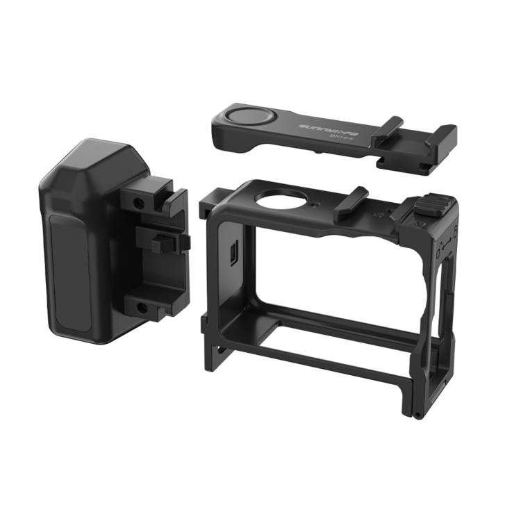 For DJI Action 6 Sunnylife 2-in-1 Detachable Protective Frame & Street Photography Handle Ergonomic Hand Grip Quick Release Shutter Handle, For DJI Action 6