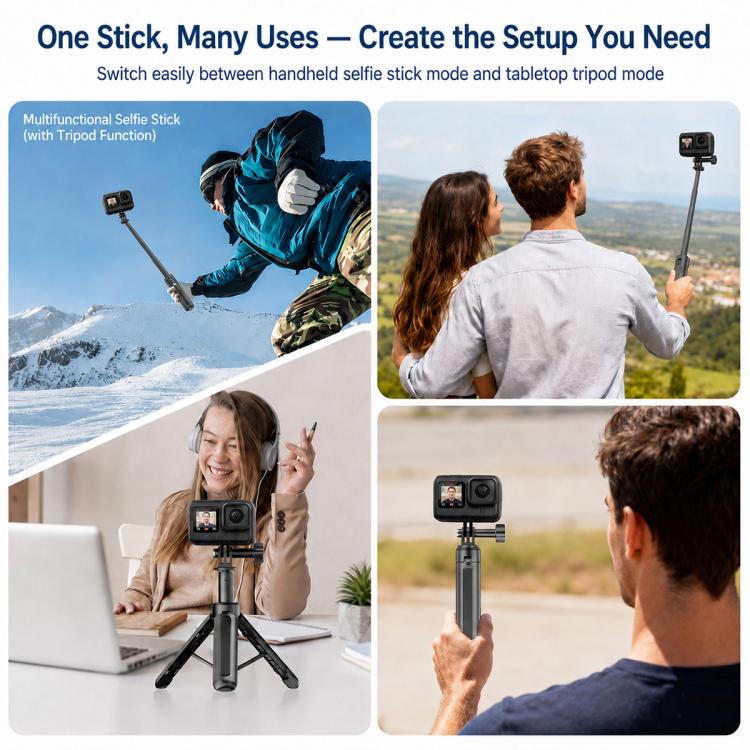 VT-13 Mini Tripod Handheld Selfie Stick for GoPro, Action Camera, VT-13