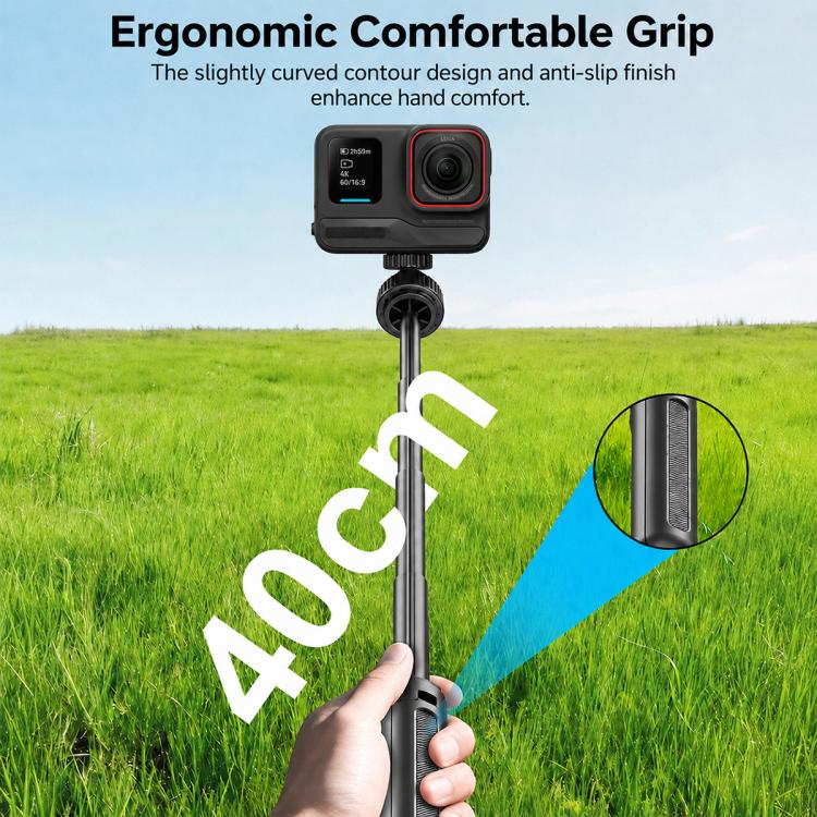 VT-12 Tabletop Tripod Telescopic 1/4 BallHead Selfie Stick for GoPro, Action Camera, VT-12