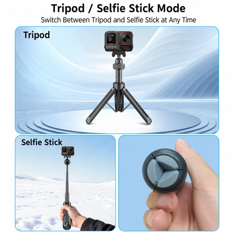 VT-14 Magnetic Tabletop Tripod Telescopic BallHead Selfie Stick for GoPro, Action Camera, VT-10