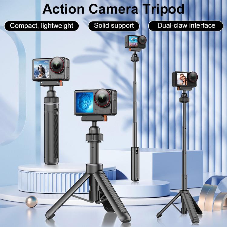 VT-09 Magnetic Handheld Selfie Stick Mini Desktop Telescopic Tripod for DJI Action 5 Pro / 4 / 3, VT-09