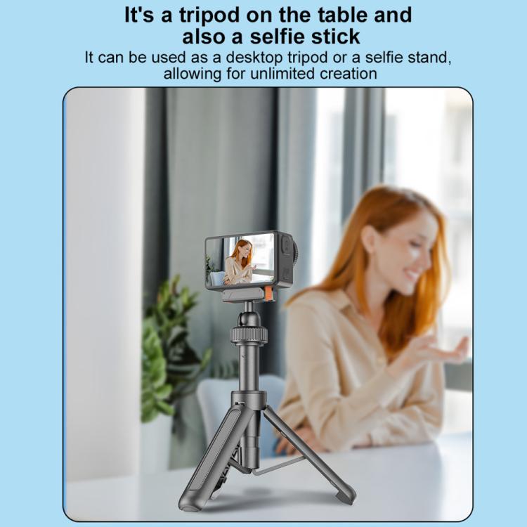 VT-09 Magnetic Handheld Selfie Stick Mini Desktop Telescopic Tripod for DJI Action 5 Pro / 4 / 3, VT-09