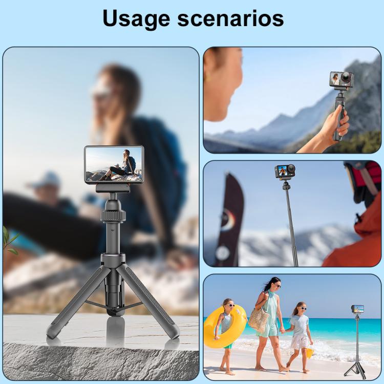 VT-09 Magnetic Handheld Selfie Stick Mini Desktop Telescopic Tripod for DJI Action 5 Pro / 4 / 3, VT-09